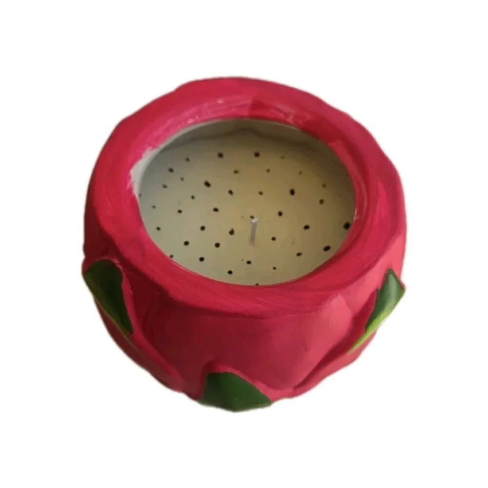 New Pink / Green Dragonfruit Shaped Scented Candles Room Decor Present